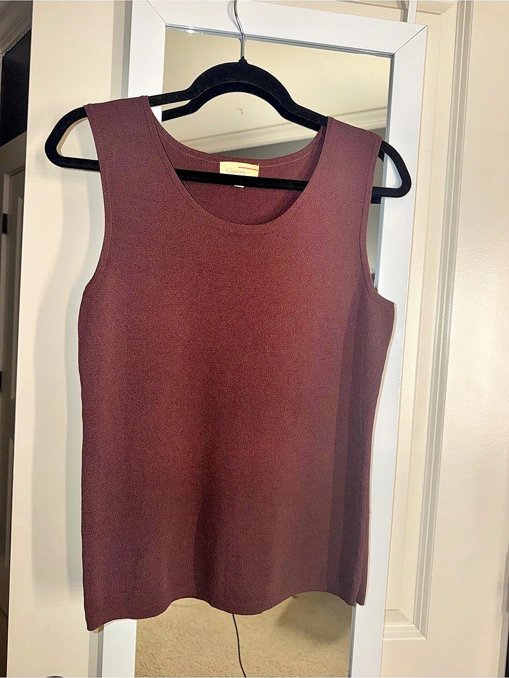 Choices Women's Tank Top in Brown Size Medium